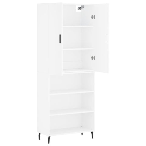 vidaXL Highboard Weiß 69,5x34x180 cm Holzwerkstoff