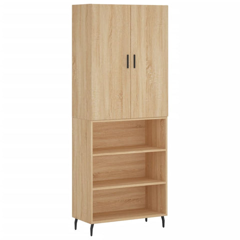 vidaXL Highboard Sonoma-Eiche 69,5x34x180 cm Holzwerkstoff