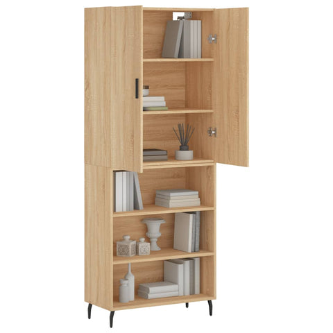 vidaXL Highboard Sonoma-Eiche 69,5x34x180 cm Holzwerkstoff