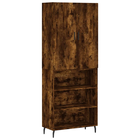 vidaXL Highboard Räuchereiche 69,5x34x180 cm Holzwerkstoff