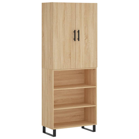 vidaXL Highboard Sonoma-Eiche 69,5x34x180 cm Holzwerkstoff