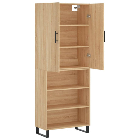 vidaXL Highboard Sonoma-Eiche 69,5x34x180 cm Holzwerkstoff