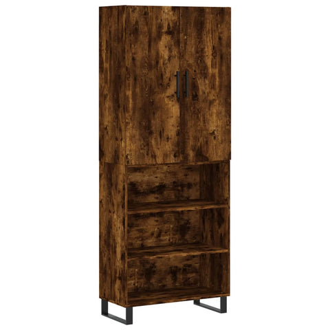 vidaXL Highboard Räuchereiche 69,5x34x180 cm Holzwerkstoff