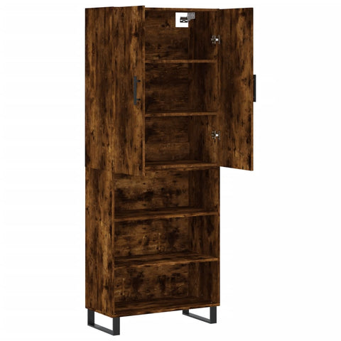 vidaXL Highboard Räuchereiche 69,5x34x180 cm Holzwerkstoff