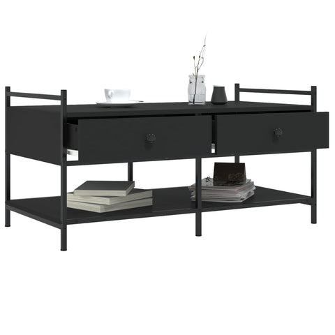 vidaXL Couchtisch Schwarz 99x50x50 cm Holzwerkstoff