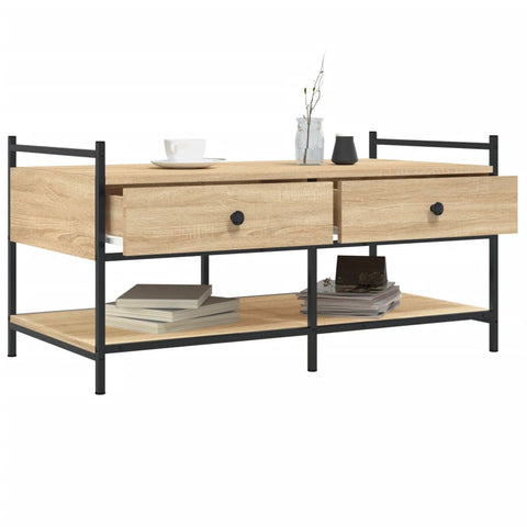 vidaXL Couchtisch Sonoma-Eiche 99x50x50 cm Holzwerkstoff