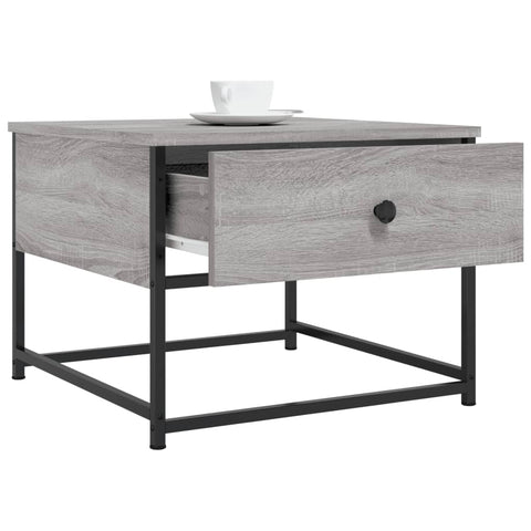 vidaXL Couchtisch Grau Sonoma 51x51x40 cm Holzwerkstoff