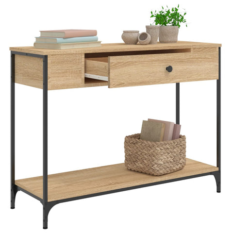 vidaXL Konsolentisch Sonoma-Eiche 100x34,5x75 cm Holzwerkstoff