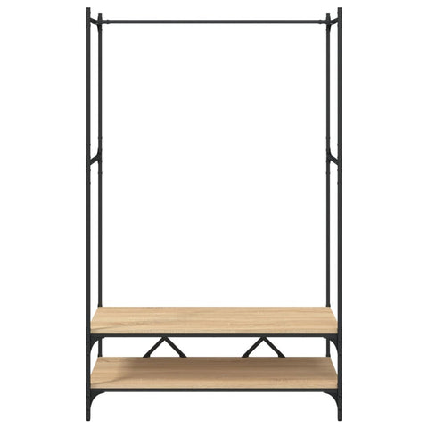 vidaXL Kleiderständer mit Ablagen Sonoma-Eiche Holzwerkstoff