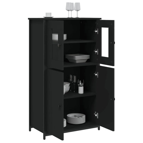 vidaXL Highboard Schwarz 62x32x106,5 cm Holzwerkstoff