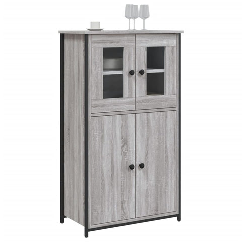 vidaXL Highboard Grau Sonoma 62x32x106,5 cm Holzwerkstoff