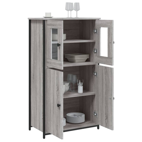 vidaXL Highboard Grau Sonoma 62x32x106,5 cm Holzwerkstoff