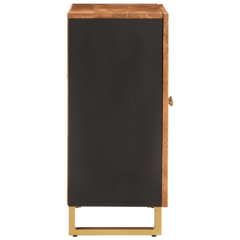 vidaXL Beistellschrank Braun und Schwarz 60x33,5x75cm Massivholz Mango