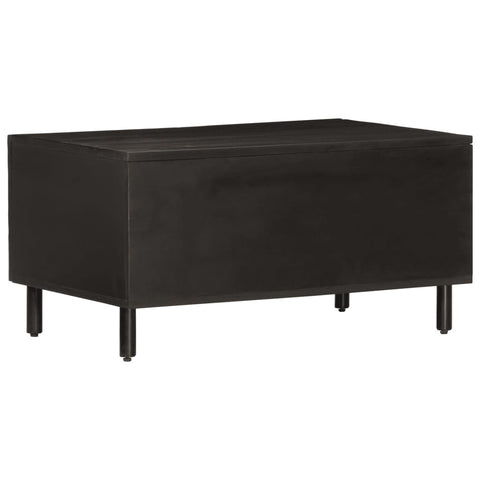 vidaXL Couchtisch Schwarz 80x50x40 cm Massivholz Mango