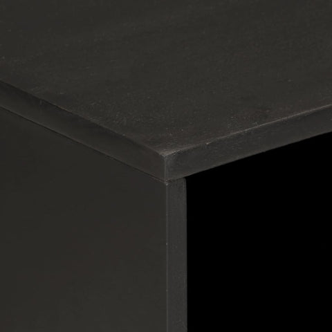 vidaXL Nachttisch Schwarz 50x33x60 cm Massivholz Mango