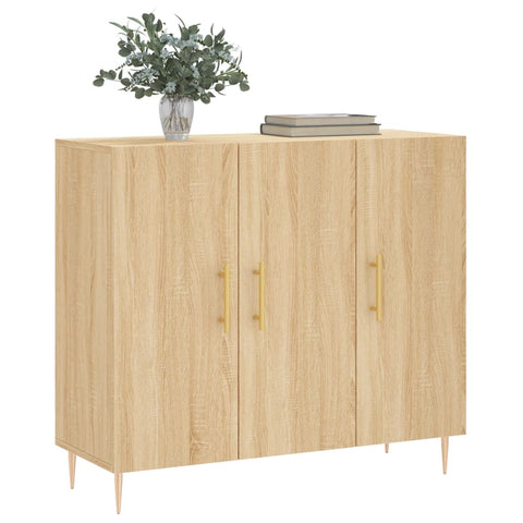 vidaXL Sideboard Sonoma-Eiche 90x34x80 cm Holzwerkstoff