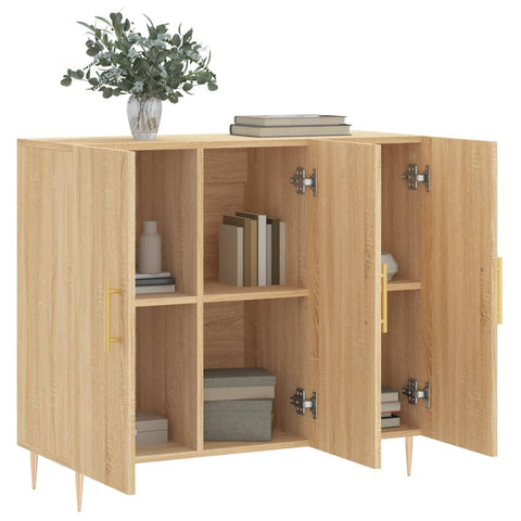 vidaXL Sideboard Sonoma-Eiche 90x34x80 cm Holzwerkstoff