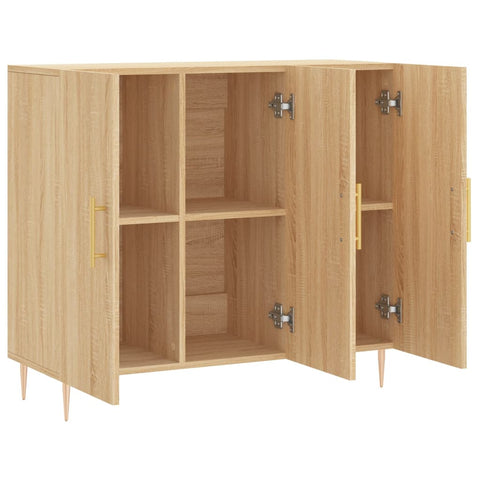 vidaXL Sideboard Sonoma-Eiche 90x34x80 cm Holzwerkstoff