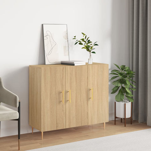 vidaXL Sideboard Sonoma-Eiche 90x34x80 cm Holzwerkstoff