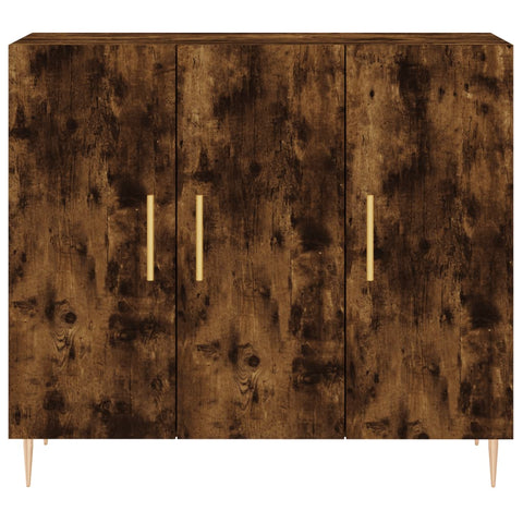 vidaXL Sideboard Räuchereiche 90x34x80 cm Holzwerkstoff