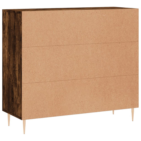 vidaXL Sideboard Räuchereiche 90x34x80 cm Holzwerkstoff