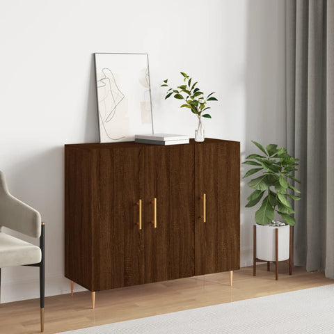 vidaXL Sideboard Braun Eichen-Optik 90x34x80 cm Holzwerkstoff