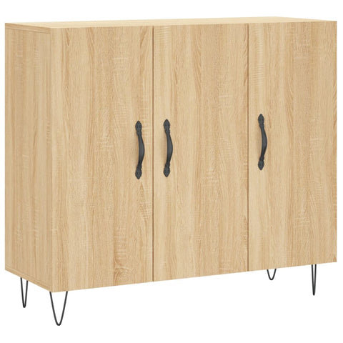 vidaXL Sideboard Sonoma-Eiche 90x34x80 cm Holzwerkstoff