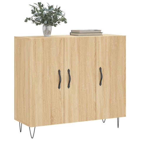 vidaXL Sideboard Sonoma-Eiche 90x34x80 cm Holzwerkstoff