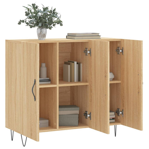 vidaXL Sideboard Sonoma-Eiche 90x34x80 cm Holzwerkstoff