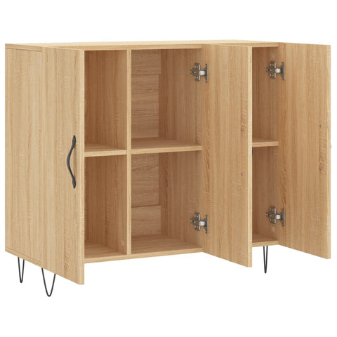 vidaXL Sideboard Sonoma-Eiche 90x34x80 cm Holzwerkstoff