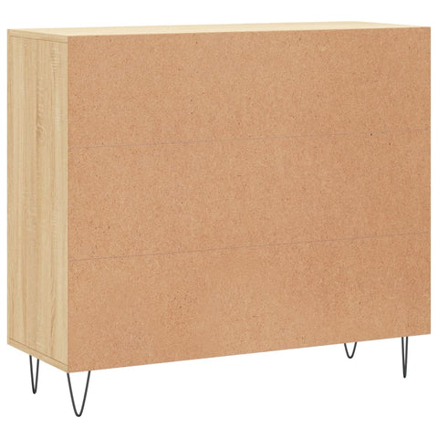 vidaXL Sideboard Sonoma-Eiche 90x34x80 cm Holzwerkstoff