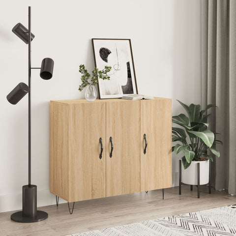 vidaXL Sideboard Sonoma-Eiche 90x34x80 cm Holzwerkstoff