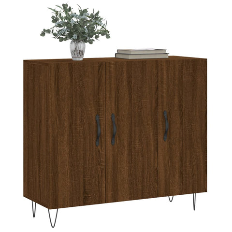 vidaXL Sideboard Braun Eichen-Optik 90x34x80 cm Holzwerkstoff