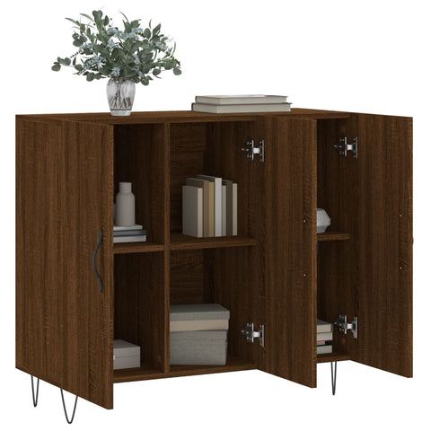 vidaXL Sideboard Braun Eichen-Optik 90x34x80 cm Holzwerkstoff