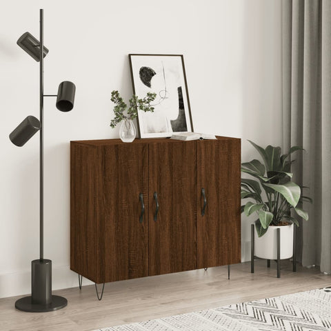 vidaXL Sideboard Braun Eichen-Optik 90x34x80 cm Holzwerkstoff