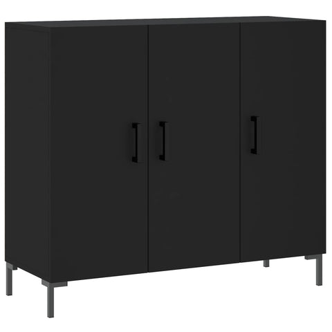 vidaXL Sideboard Schwarz 90x34x80 cm Holzwerkstoff