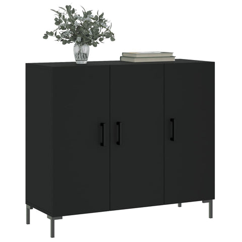 vidaXL Sideboard Schwarz 90x34x80 cm Holzwerkstoff