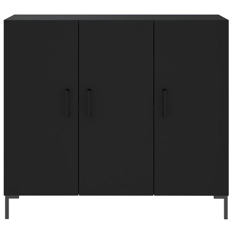 vidaXL Sideboard Schwarz 90x34x80 cm Holzwerkstoff