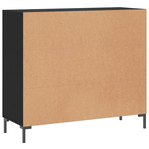 vidaXL Sideboard Schwarz 90x34x80 cm Holzwerkstoff