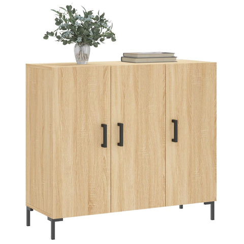 vidaXL Sideboard Sonoma-Eiche 90x34x80 cm Holzwerkstoff