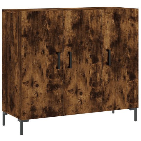 vidaXL Sideboard Räuchereiche 90x34x80 cm Holzwerkstoff