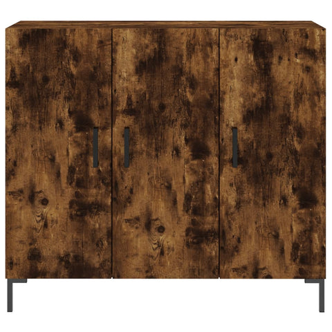 vidaXL Sideboard Räuchereiche 90x34x80 cm Holzwerkstoff