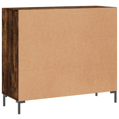 vidaXL Sideboard Räuchereiche 90x34x80 cm Holzwerkstoff