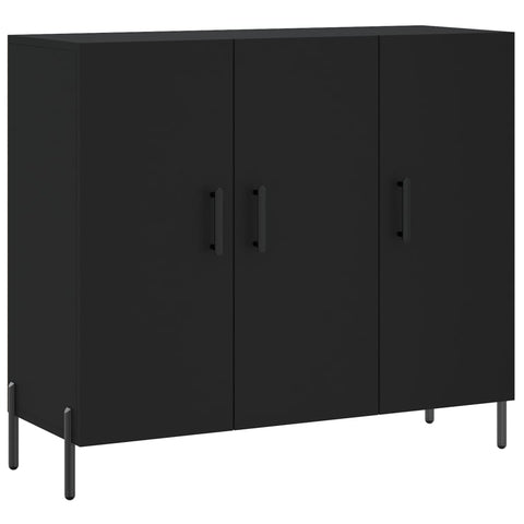 vidaXL Sideboard Schwarz 90x34x80 cm Holzwerkstoff