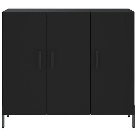 vidaXL Sideboard Schwarz 90x34x80 cm Holzwerkstoff