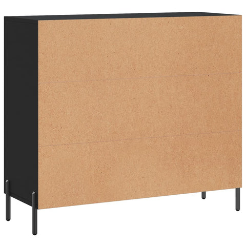 vidaXL Sideboard Schwarz 90x34x80 cm Holzwerkstoff