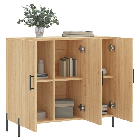 vidaXL Sideboard Sonoma-Eiche 90x34x80 cm Holzwerkstoff