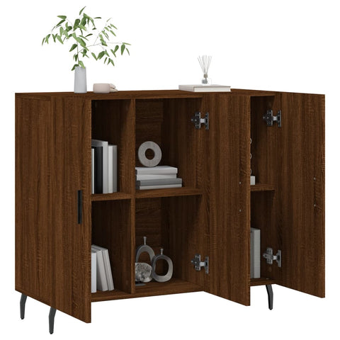 vidaXL Sideboard Braun Eichen-Optik 90x34x80 cm Holzwerkstoff