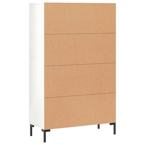 vidaXL Highboard Hochglanz-Weiß 69,5x31x115 cm Holzwerkstoff