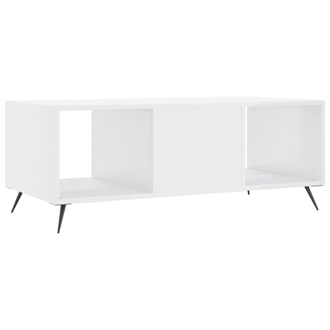 vidaXL Couchtisch Hochglanz-Weiß 102x50x40 cm Holzwerkstoff